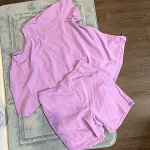 2-pc Oversized T Biker Short